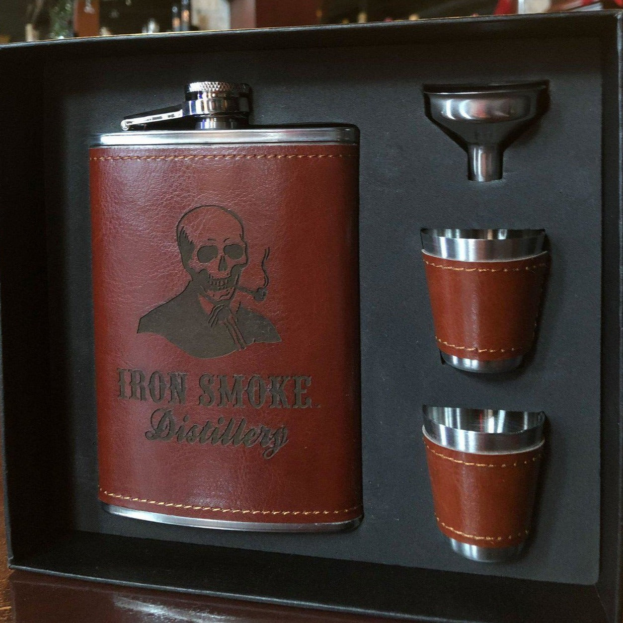 Iron Smoke Distillery Flask Set